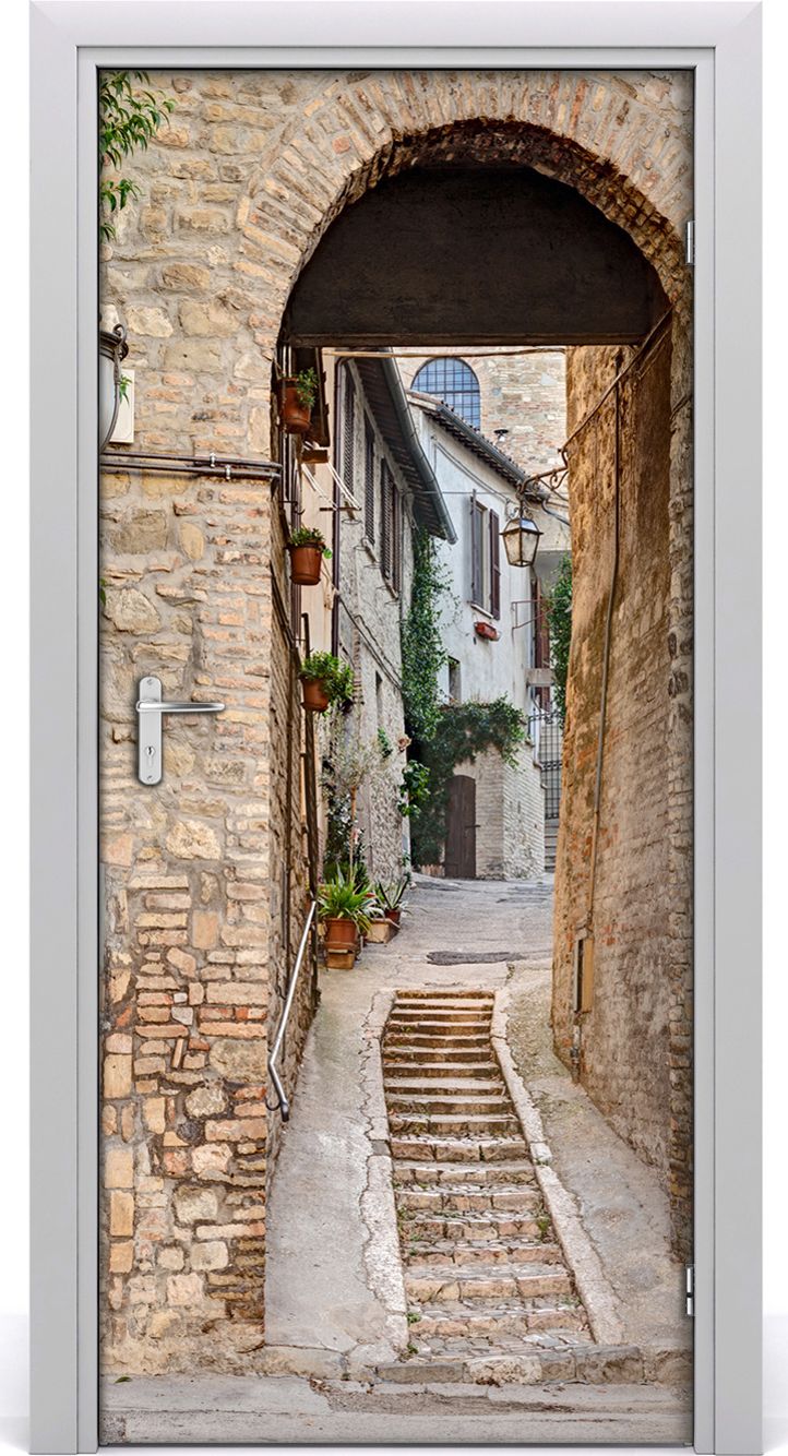 Tulup Fototapeta samoprzylepna na drzwi 95 x 205 cm uliczka