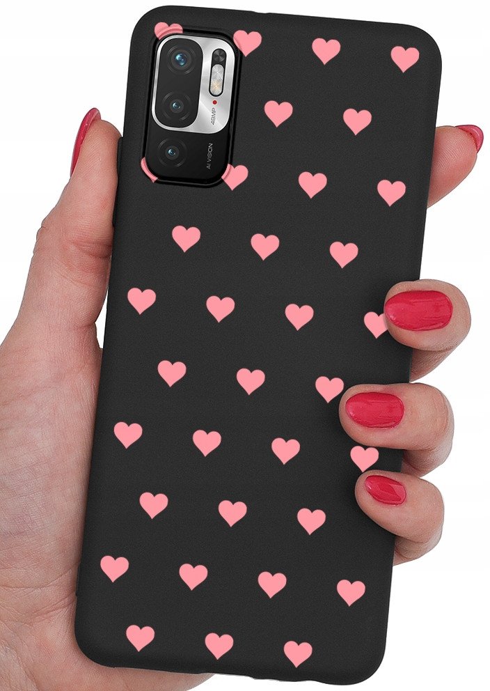 ETUI do Xiaomi Redmi Note 10 5G CASE WZORY | SILIKONOWE MATT CASE +SZKŁO 9H