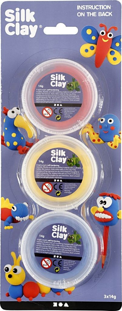 Creativ Company Masa Silk Clay - 3x14g kol. Podstawowe