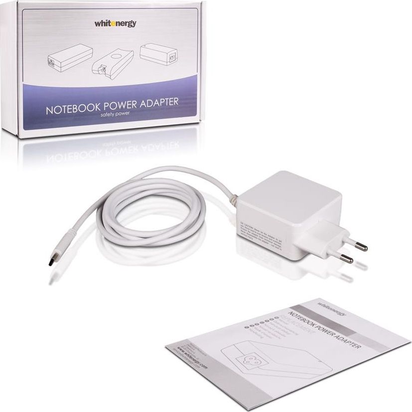 Zasilacz do laptopa Whitenergy 45 W, USB-C, 3 A, 20 V (10576)