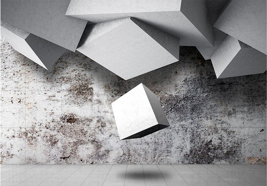 DecoNest Fototapeta - Geometryczny deszcz - 250X175