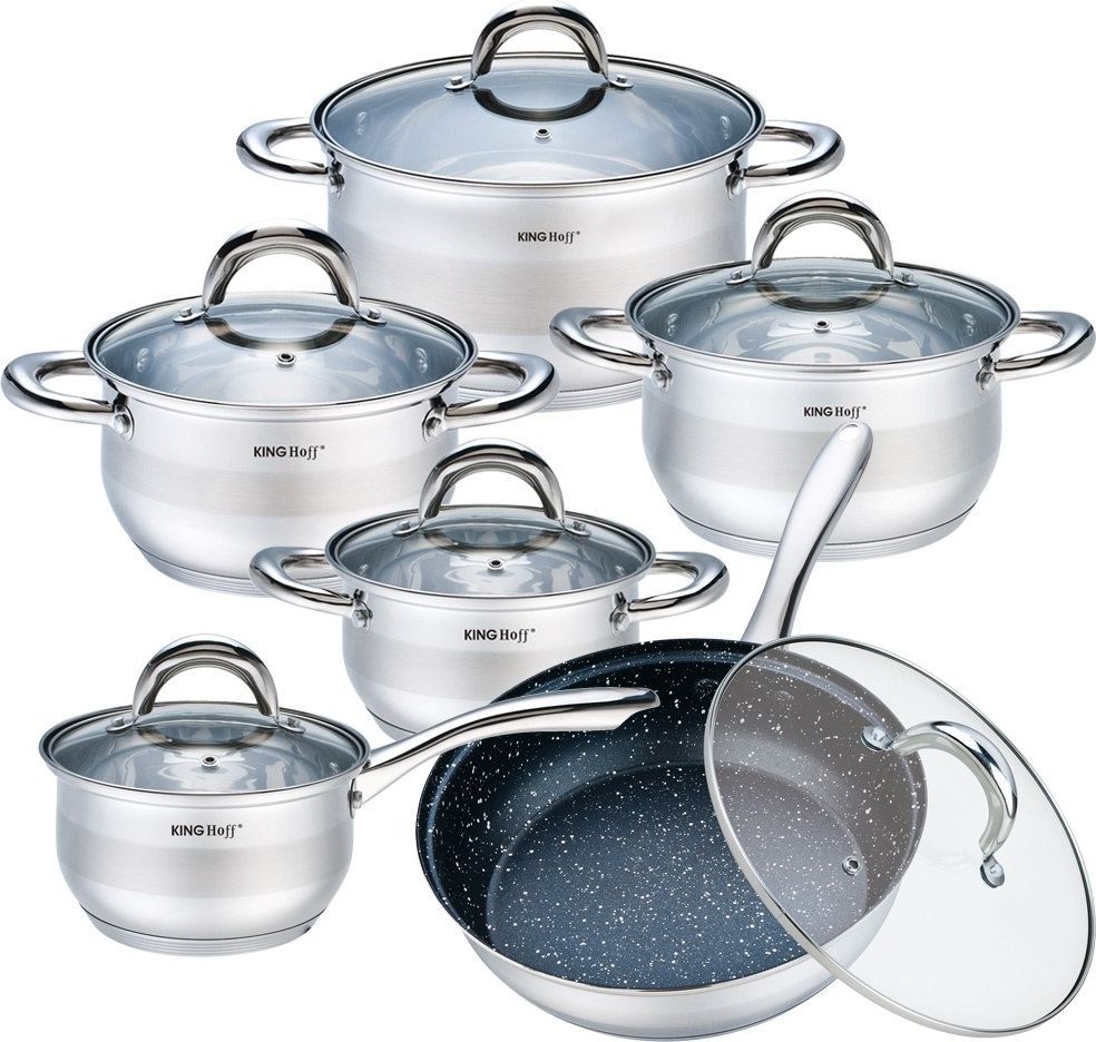 KingHoff Zestaw garnków 12 elementów (KH-1098)