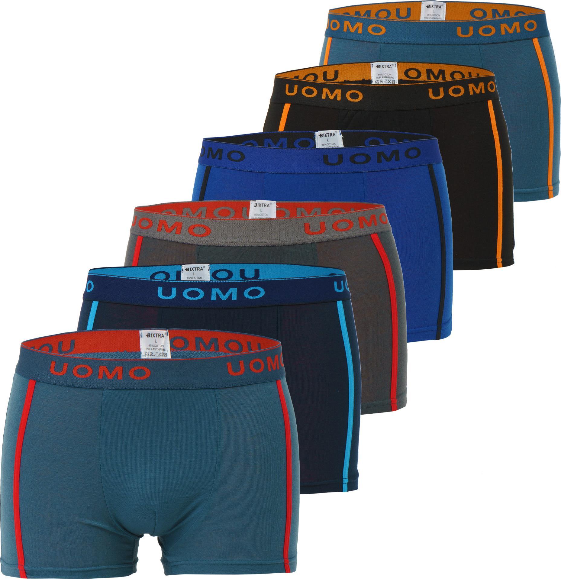 Aleszale 6X Bokserki Męskie Bawełniane Mix Zestaw Kolory Xl - 6Bok-Xl-8828