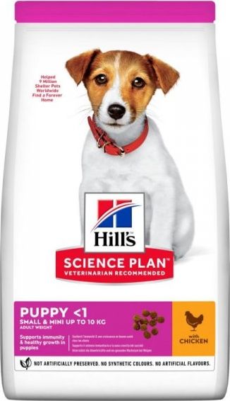 Hills Prescription Diet Hill's šuniukams su paukštiena Science Plan Puppy Small & Miniature, 1,5 kg