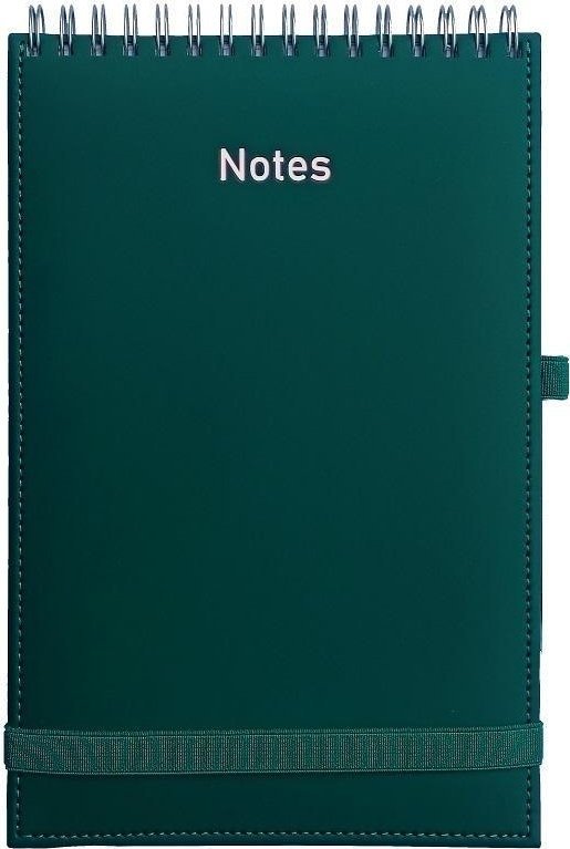 Notes A5 Vivella na spirali z gumką zielony