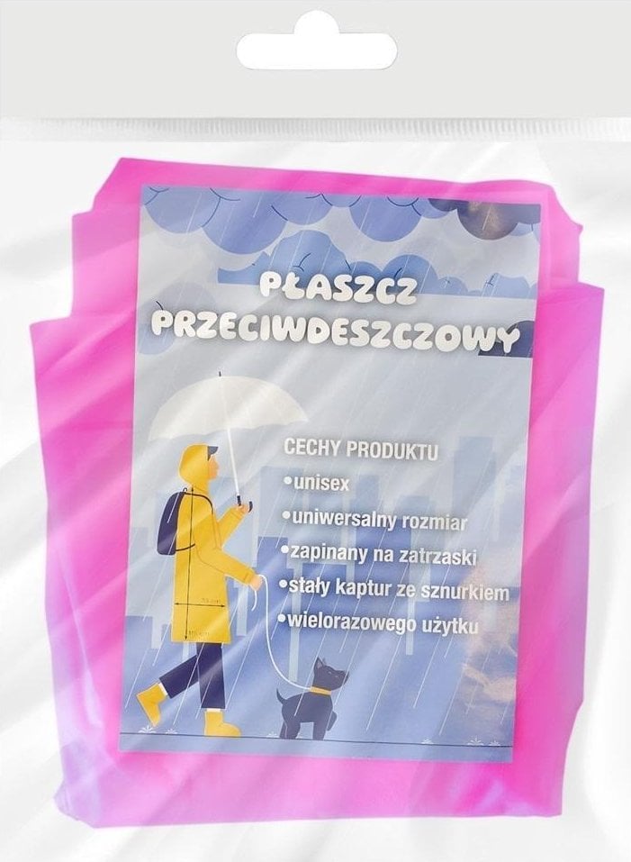 Płaszcz przeciwdeszczowy różowy