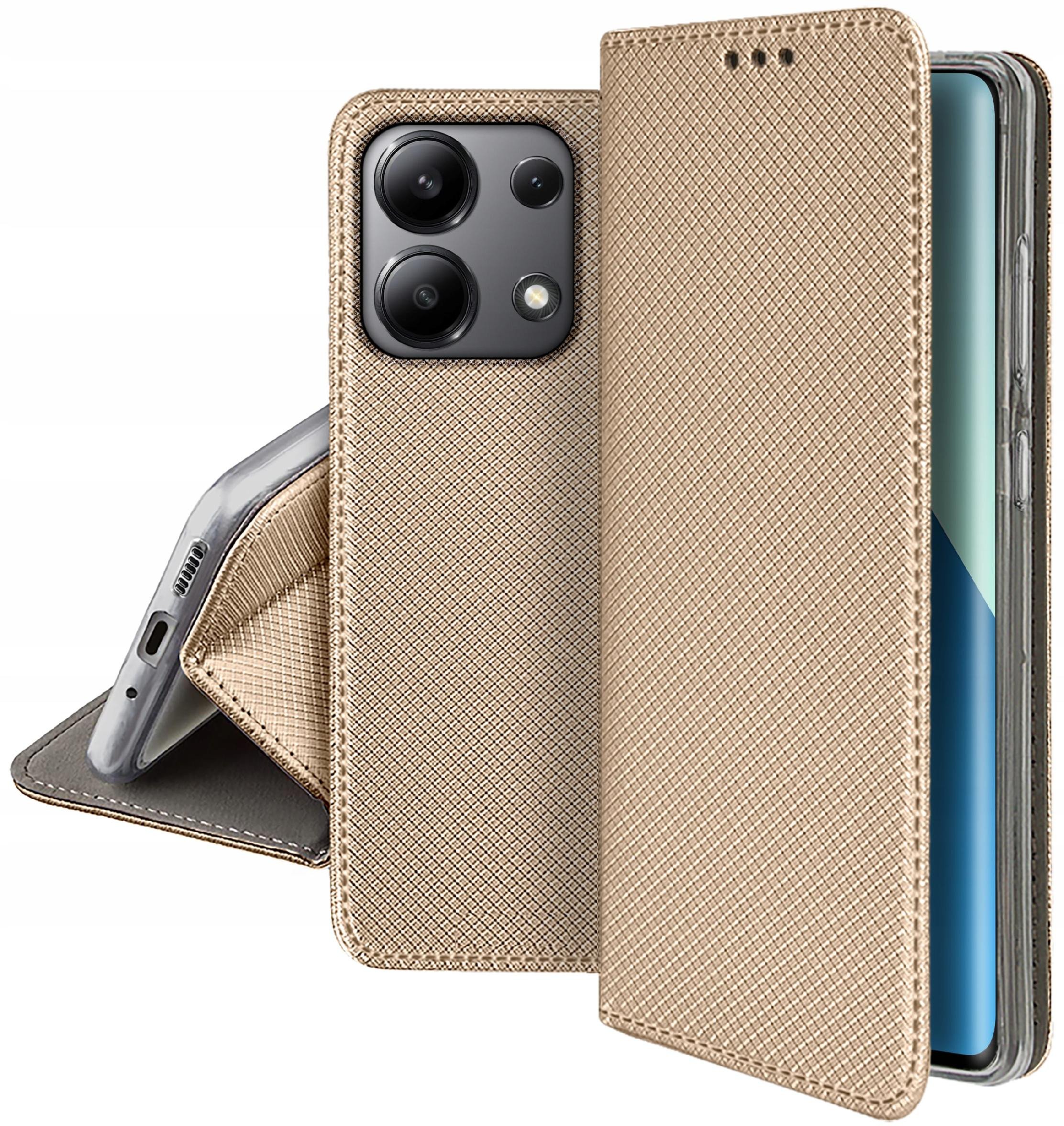 Etui do Xiaomi Redmi Note 13 Pro 4G SMART MAGNET CASE PORTFEL + SZKŁO 9H
