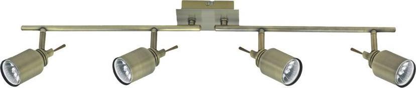 Lampa sufitowa Candellux Lampa sufitowa Candellux 94-29150 Cesar listwa 4X50W GU10 patyna