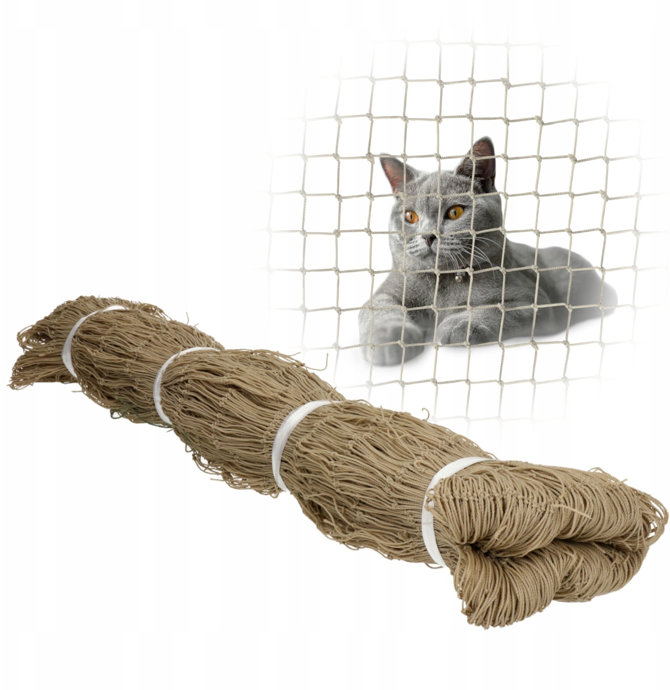 SIATKA PREMIUM NA BALKON WZMOCNIONA DRUCIKIEM - ROLKA 4X2M