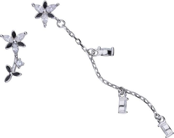 Lovrin Srebrne kolczyki 925 kwiatuszki z cyrkoniami 1,12g