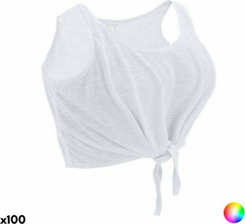 BigBuy Fashion T-shirt damski bez rękawów 144720 (100 Sztuk) - Biały