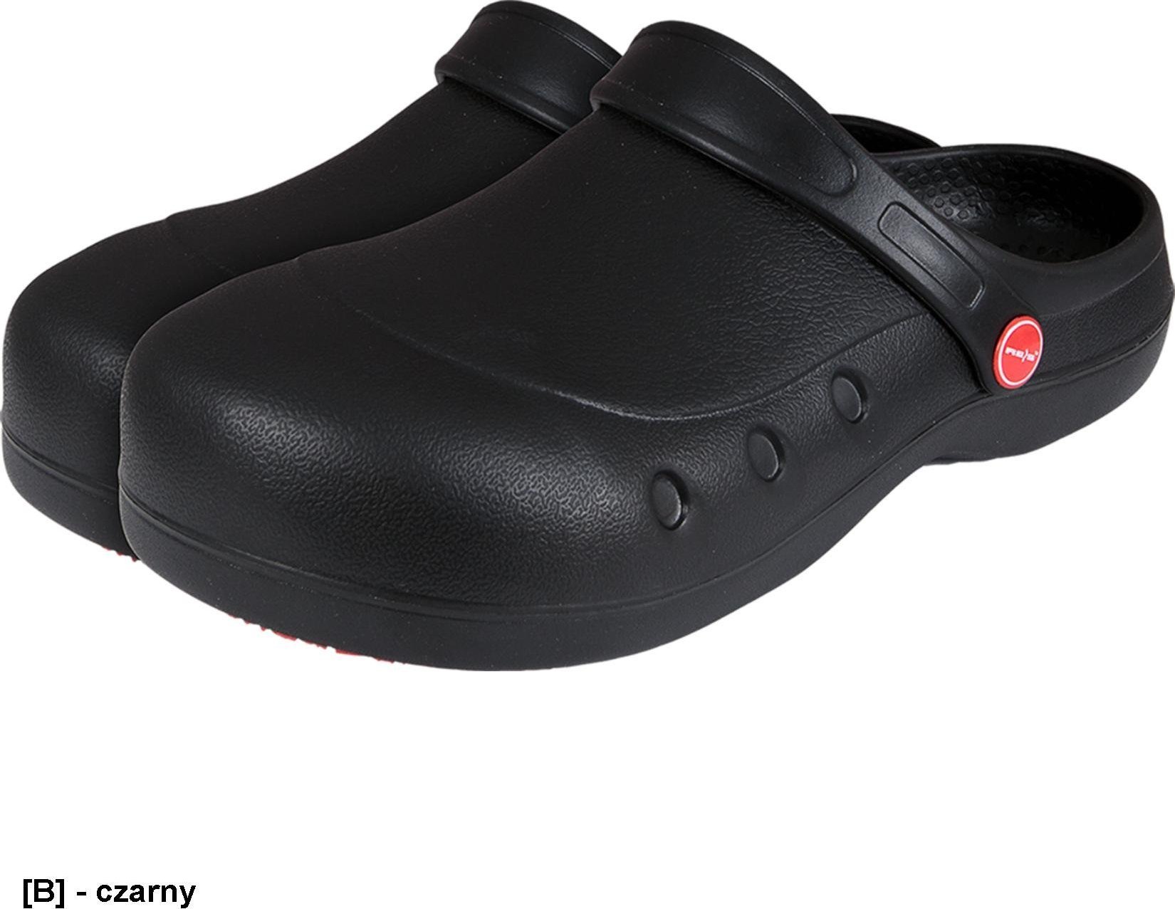 R.E.I.S. BCNIL - przyczepne do podłoża klapki, stalowy podnosek, wyprofilowana podeszwa, - czarny 36-37