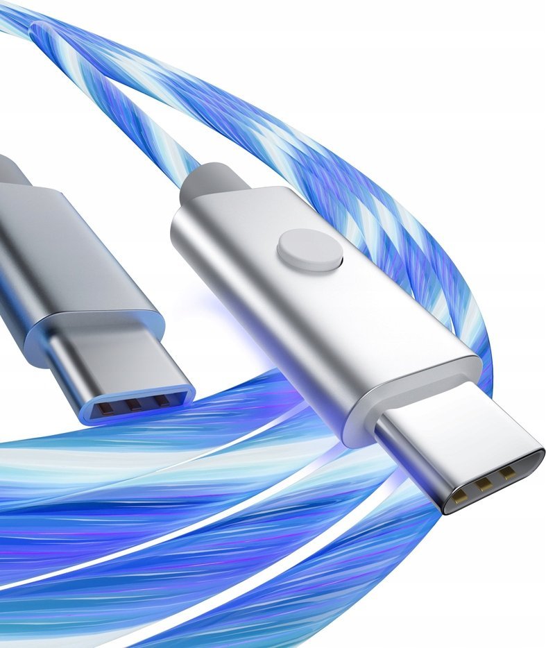Kabel USB Oniverse USB-C - USB-C 2 m Niebieski (ONICAB1-CTYPEC2-LED)