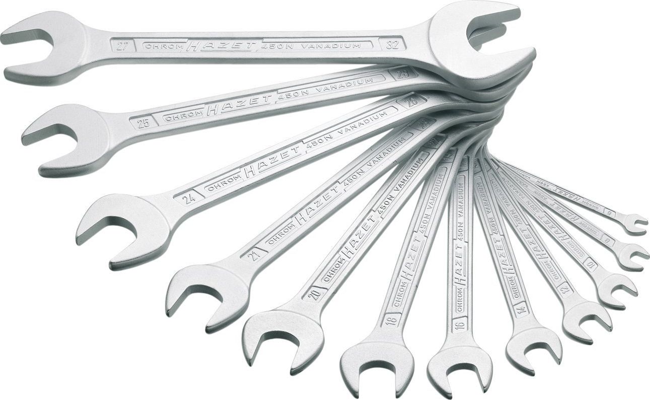 Hazet Hazet 450N/12Hazet 450N/12 6 - 32 mm Double Open-End Wrench set - Silver - 12-Piece