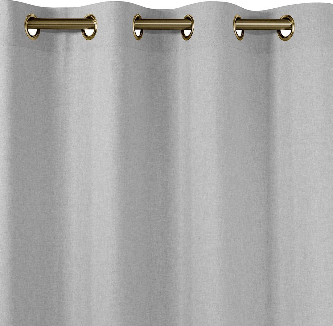 Homede Homede Zasłona CARMENA plecionka na złotych przelotkach 450x175 szara