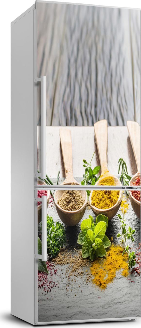 Tulup Naklejka samoprzylepna na lodówkę 70x190 cm Przyprawy