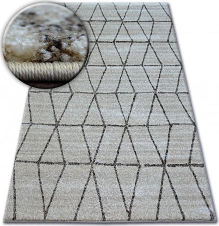 Dywany Łuszczów Dywan SHADOW 818 cream / l. beige - Trójkąty, 120x170 cm