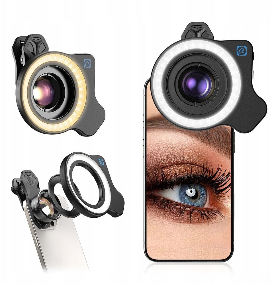 Lampa Pierścieniowa Ring Makro Led Apexel Do Telefonu Aparatu 37 / 52 Mm / Apl-fl26