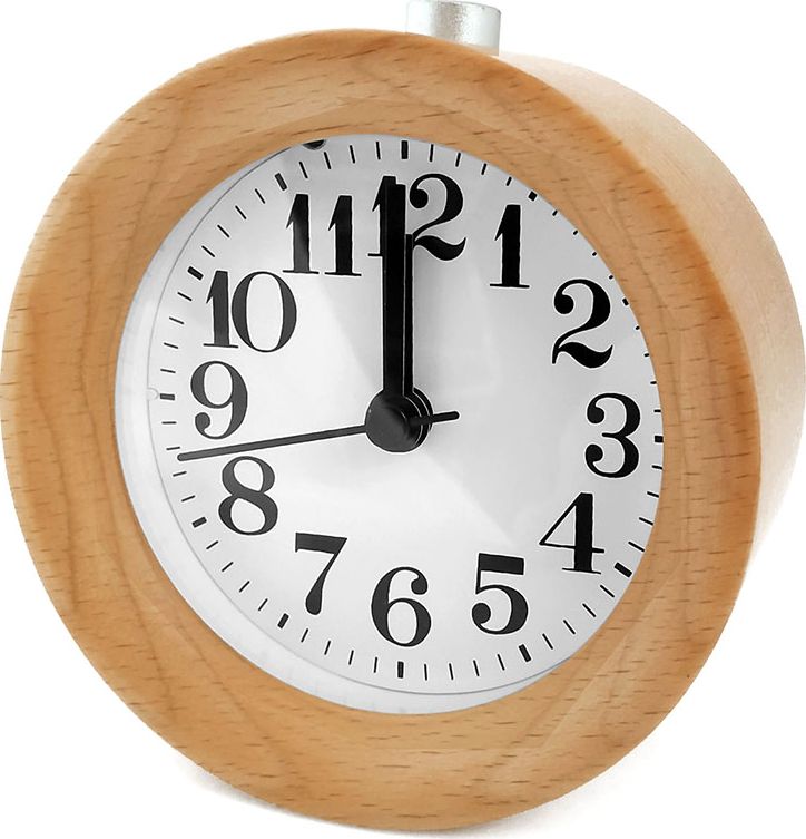 Xonix Xonix GHY-2318 Budzik analogowy, obudowa drewniana, cichy mechanizm, alarm, drzemka, podświetlenie