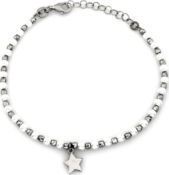 Lovrin Srebrna bransoletka 925 z perełkami i gwiazdką 3,17 g