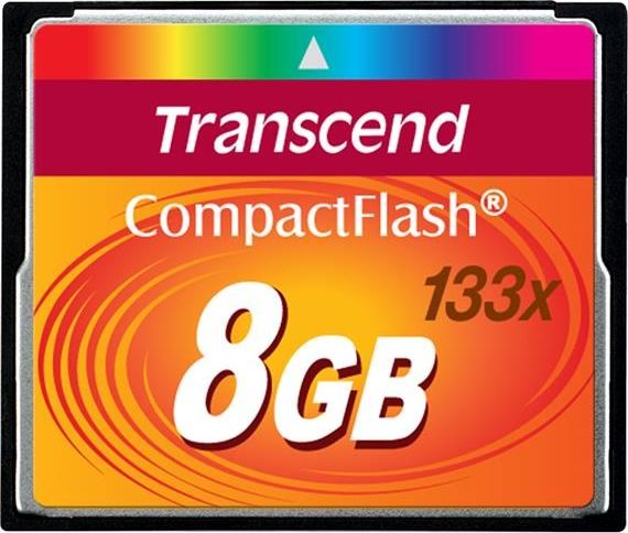 Karta Transcend 133x Compact Flash 8 GB (TS8GCF133)