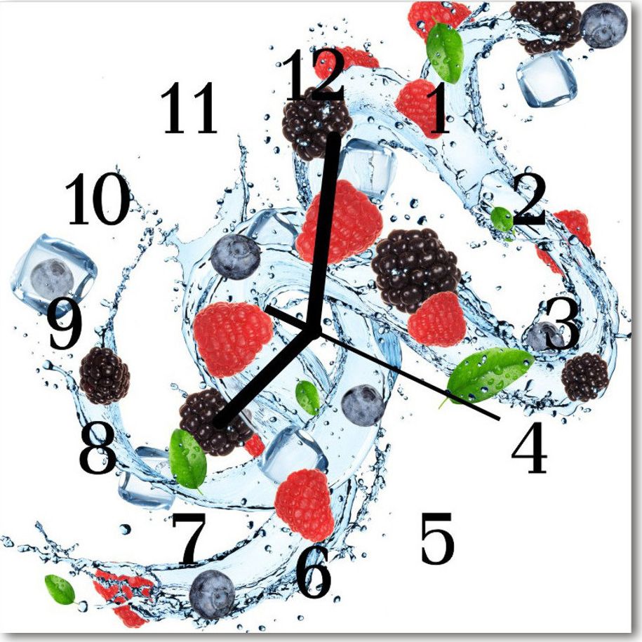 Tulup Zegar szklany ścienny Cichy Kostki lodu Owoc 30x30 66264908