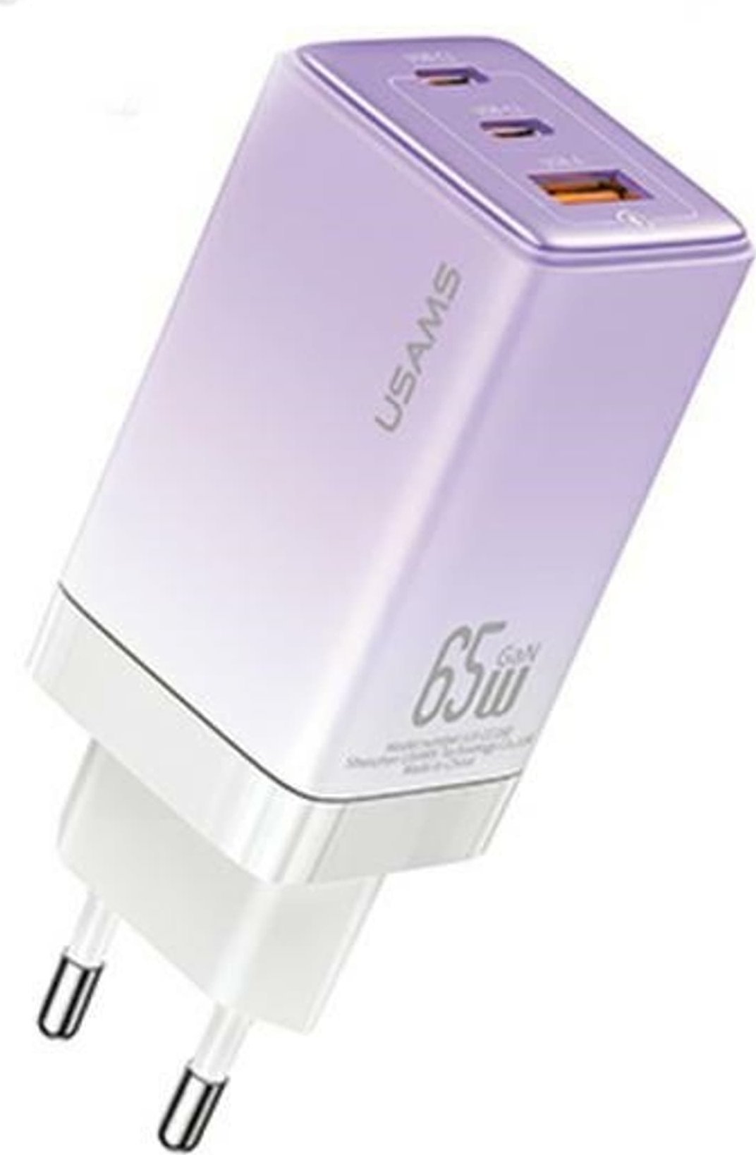 Ładowarka Usams USAMS CC180 65W PD QC USB A+C+C
