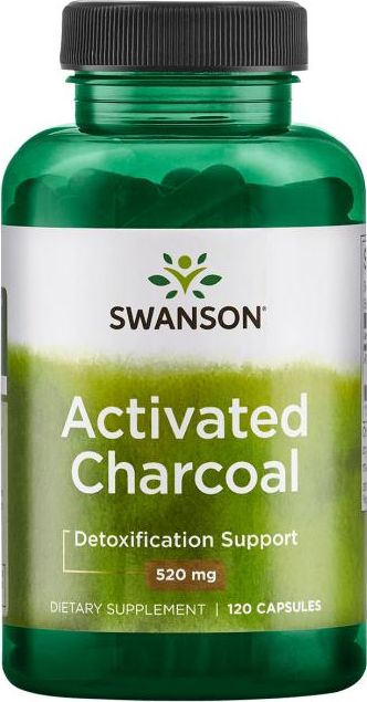 Swanson Swanson - Węgiel Aktywny, 260 mg, 120 kapsułek