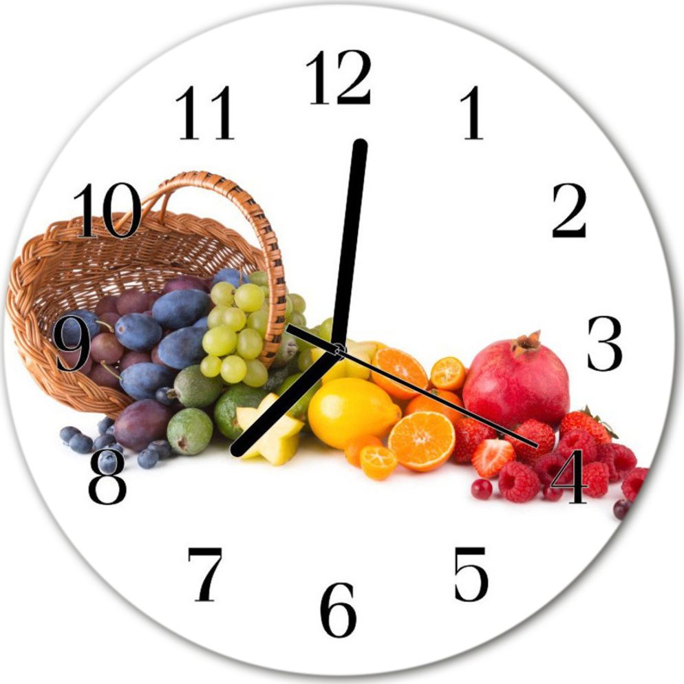 Tulup Zegar szklany okrągły Owocfi30 cm - 74485642