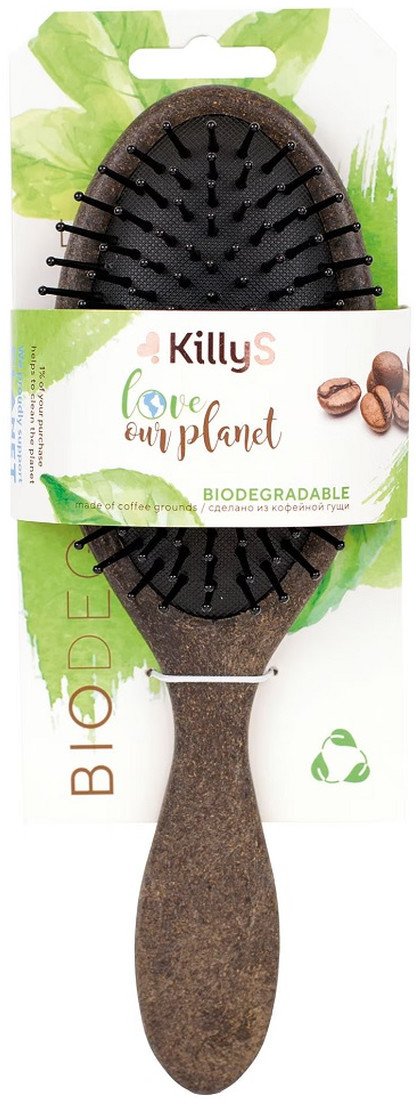 KillyS Szczotka do czesania owalna,kawa, BIO
