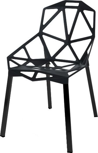 King Home Krzesło SPLIT PREMIUM czarne, nogi czarne