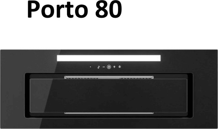 Okap MAAN MAAN Porto 80 Czarne szkło