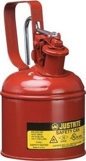 Topserw Pojemnik zabezpieczający stalowy na płyny łatwopalne 1 l, Typ I, czerwony