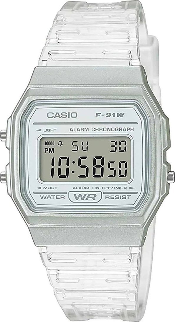 Zegarek Casio Zegarek marki Casio model F-91W_M kolor Biały. Akcesoria Dla obu płci. Sezon: Cały rok NoSize