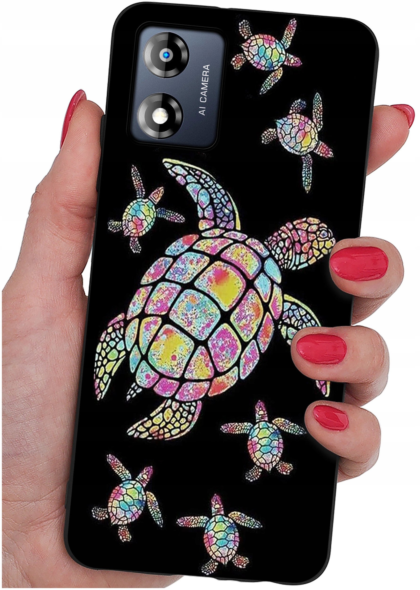 Etui do Motorola Moto E13 WZORY |SILIKONOWE MATT CASE + SZKŁO 9H