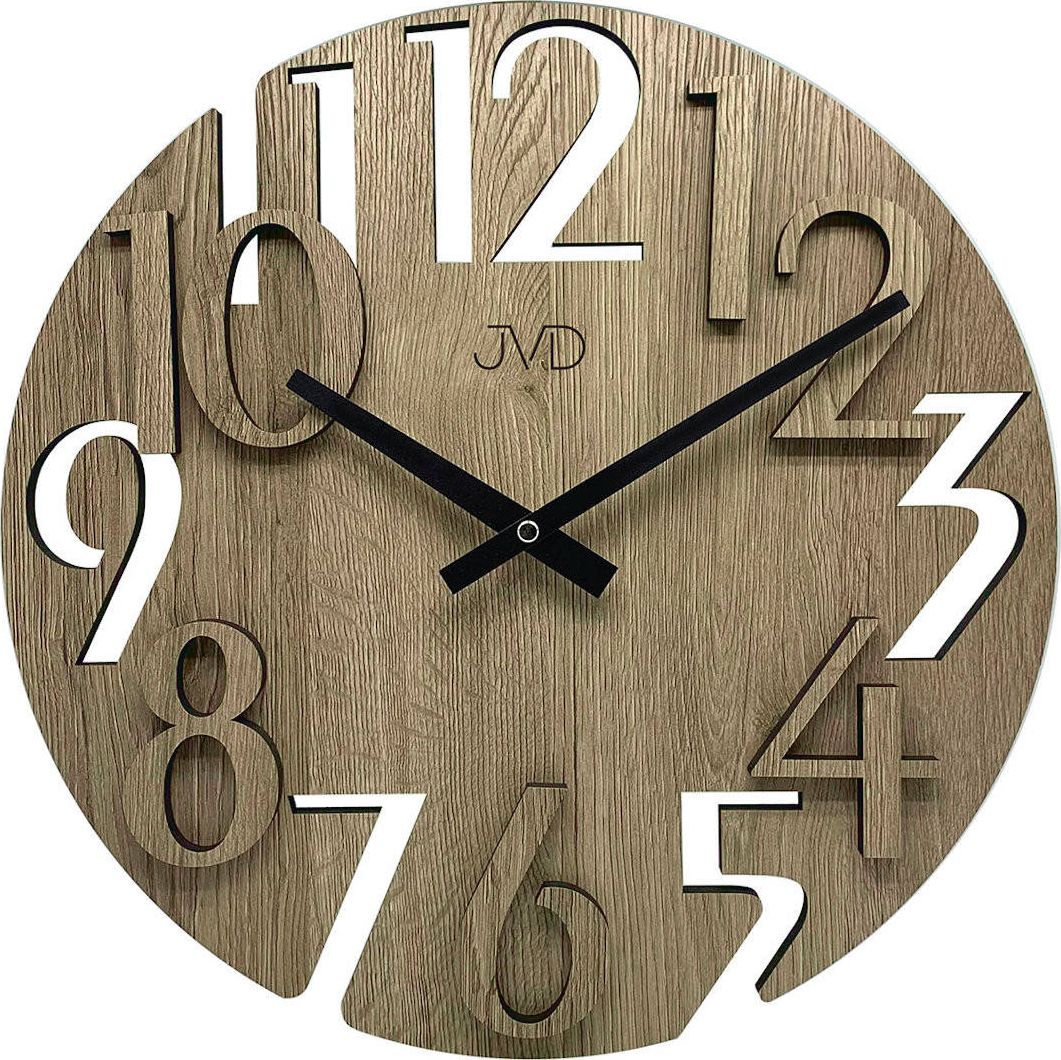 JVD Drewniany zegar ścienny JVD HT113.1 średnica 40 cm