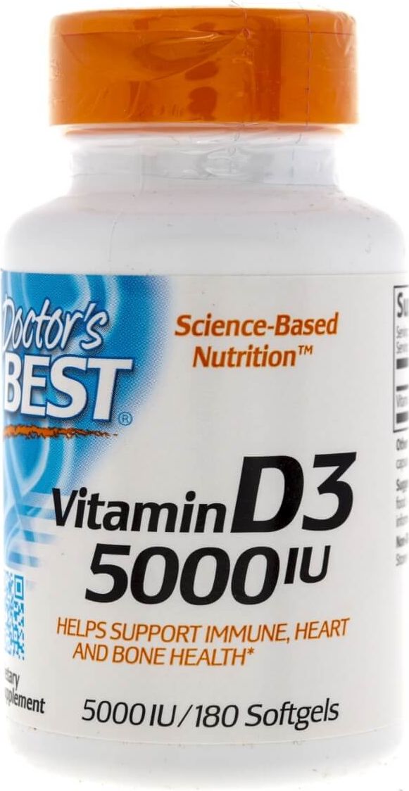 DOCTORS BEST Doctor's Best Witamina D3 5000 IU - 180 kapsułek