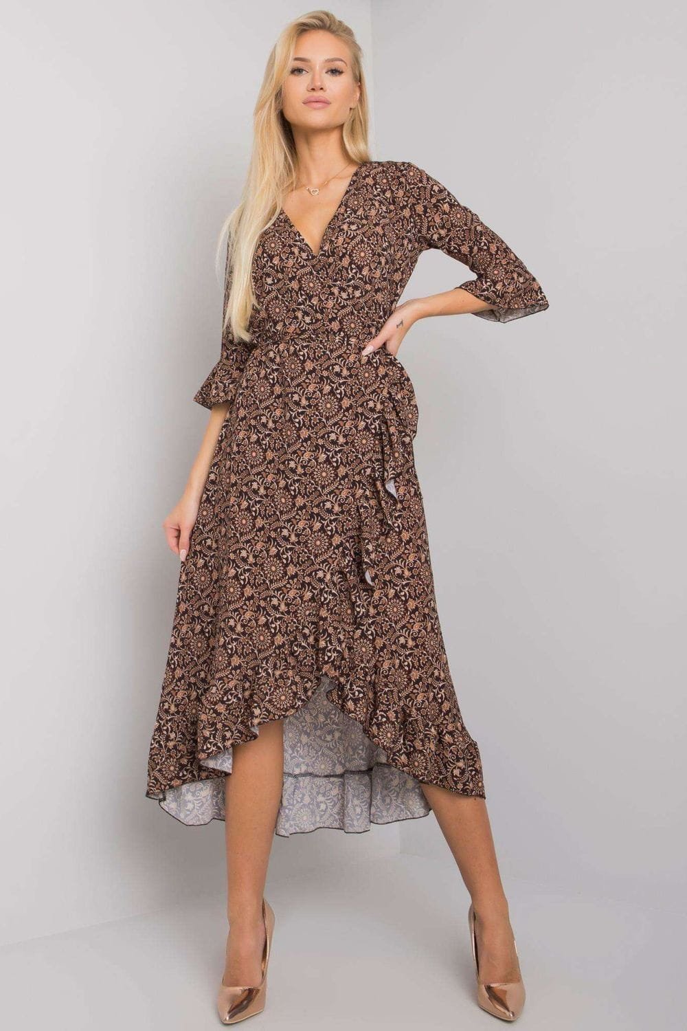 Och Bella Sukienka Model TW-SK-BI-24502-3.46P Black/Beige