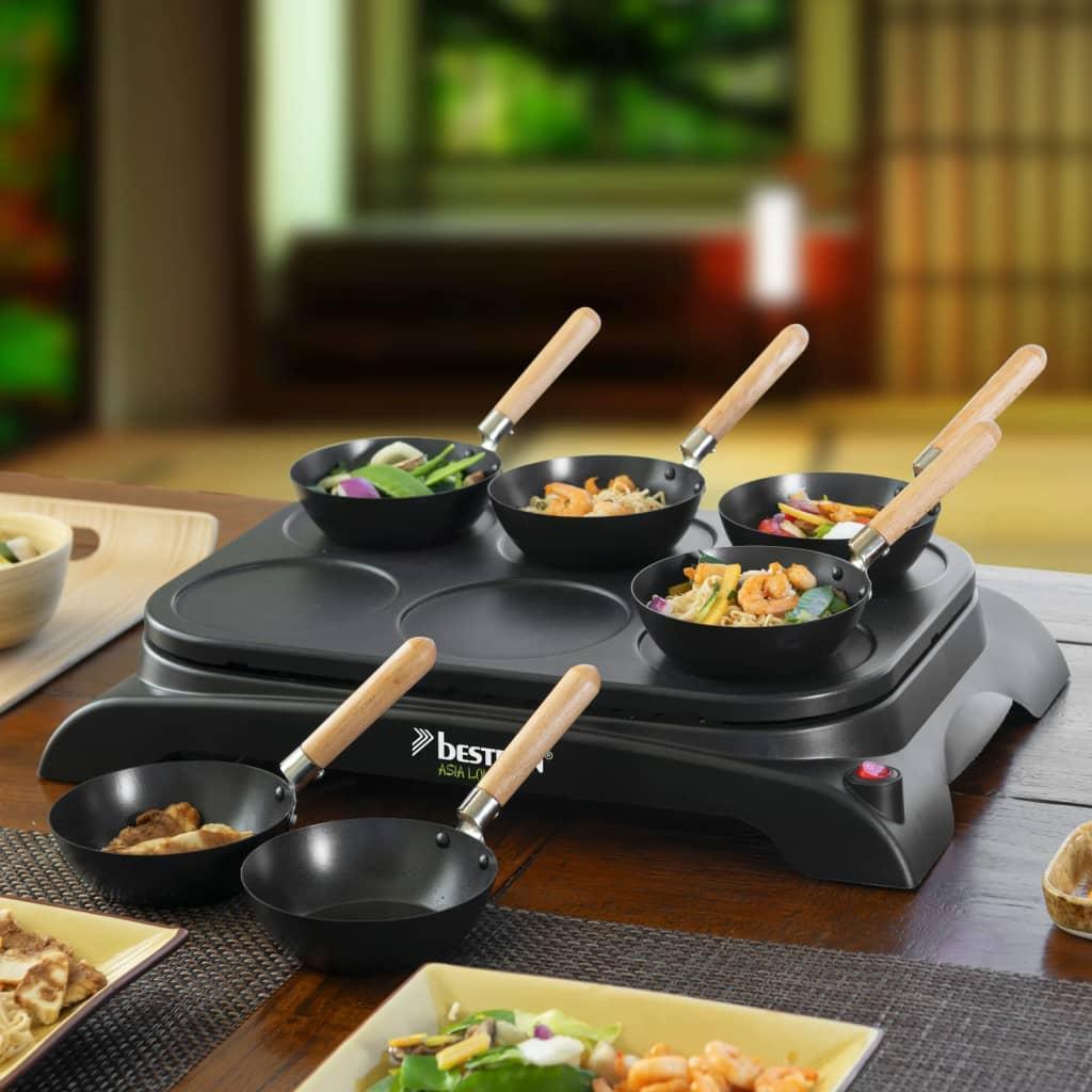 Bestron Bestron AWS600 mini wok/crepe maker (black)