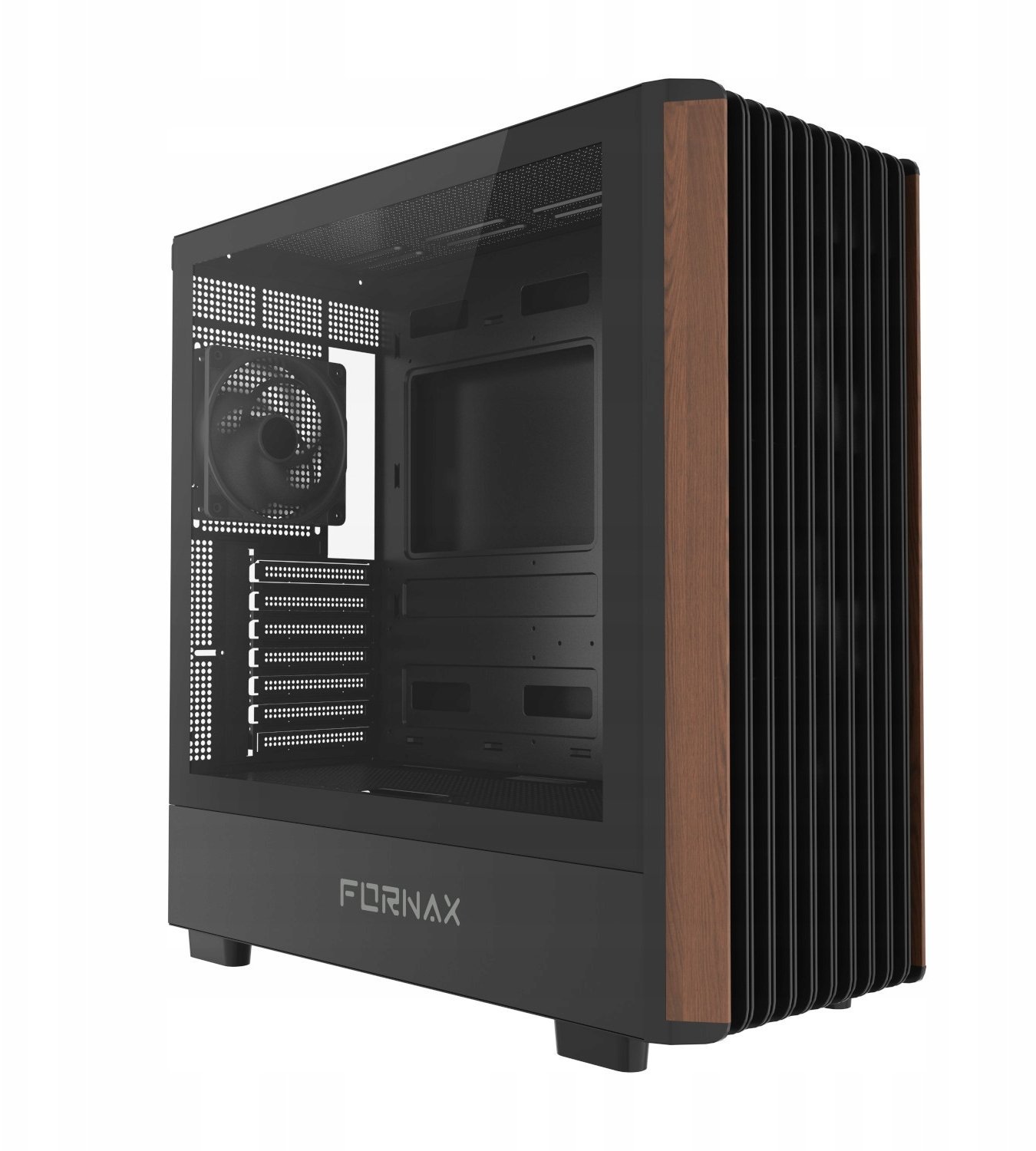 Obudowa Gembird GEMBIRD Obudowa komputera FC-WOOD panel przedni - imitacja drewna czarny