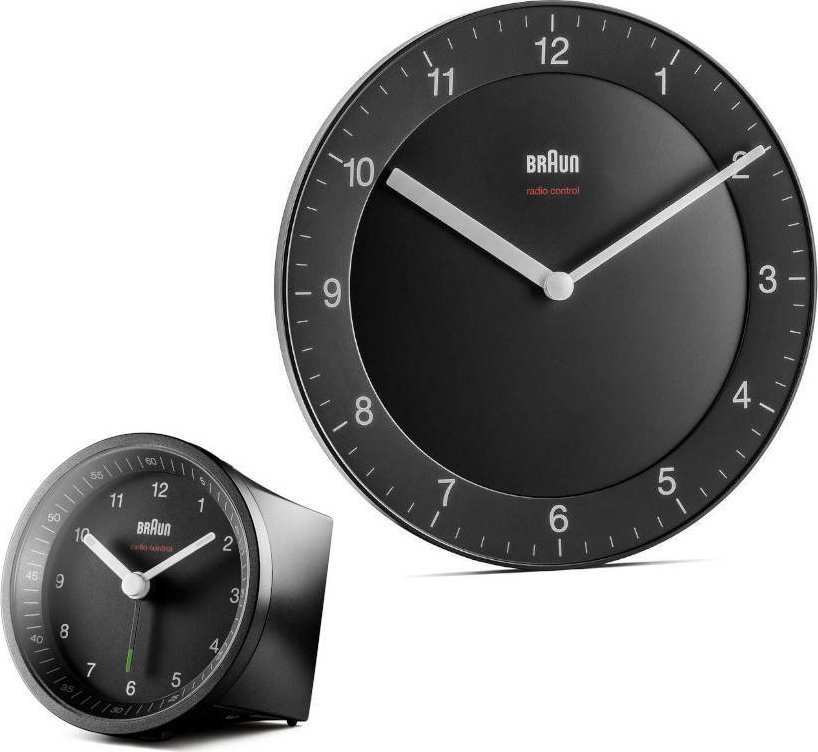 Braun Zestaw radiowy zegar i budzik Braun BC06B-RC i BC07BK-RC