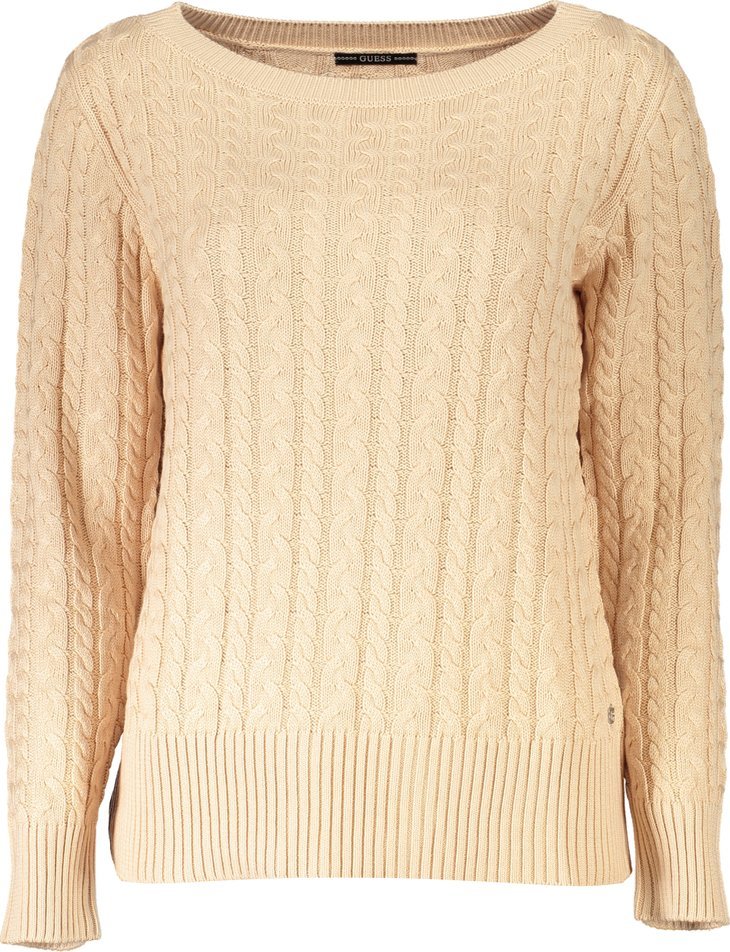 Guess Jeans BEŻOWY SWETER DAMSKI GUESS JEANS L