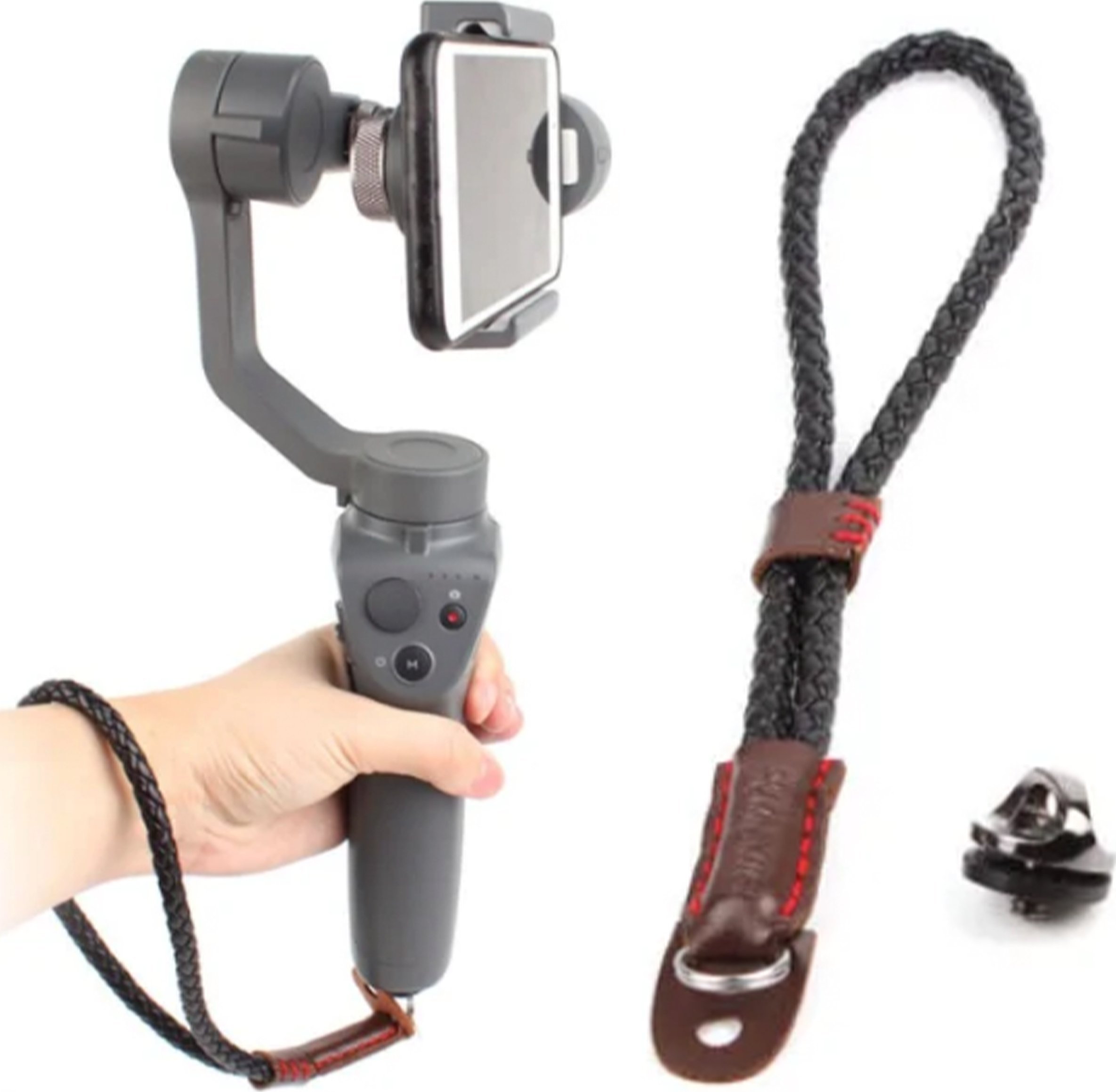 SunnyLife UCHWYT 1/4 SMYCZ NA RĘGĘ NADGARSTEK OCHRONNA DO DJI OM 5 / POCKET 2 / FIMI PALM 2 / INSTA360 ONE X2 / OM4 SE / OSMO MOBILE 2 3 / SMOOTH 4