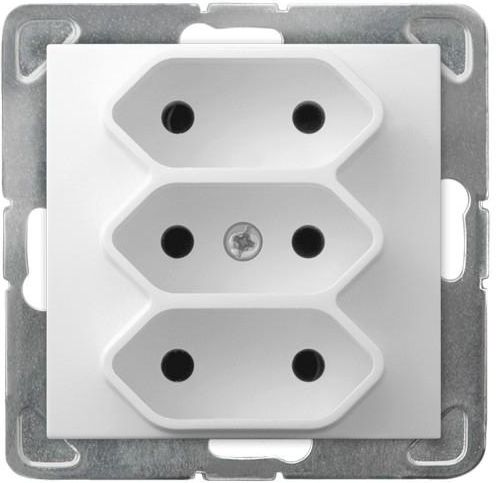 Ospel Gniazdo Impresja potrójne Euro białe (GP-3Y/m/00)