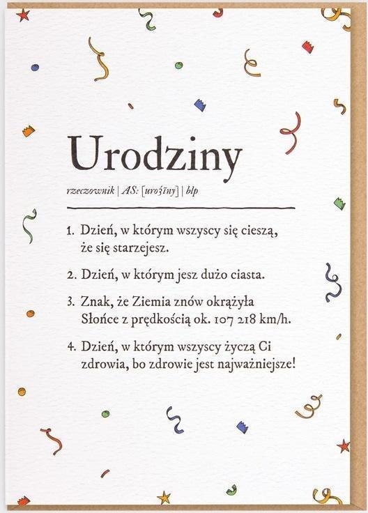 Nadwyraz.com Karnet Urodziny - Definicja