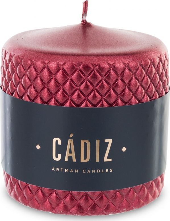 Art-Pol Pl Czerwień Świeca Cadiz Mały Walec Fi 9,5