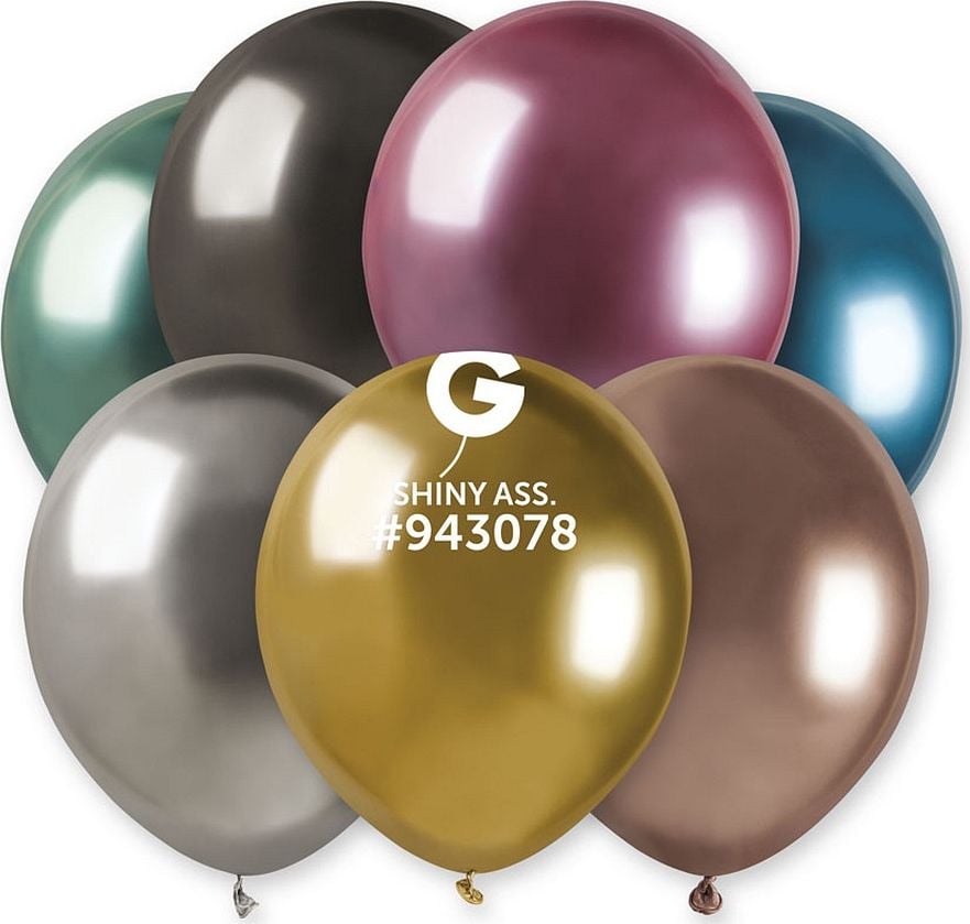 Gemar Balony chromowane Różnokolorowe Mix, AB50, 13 cm, 100 szt.