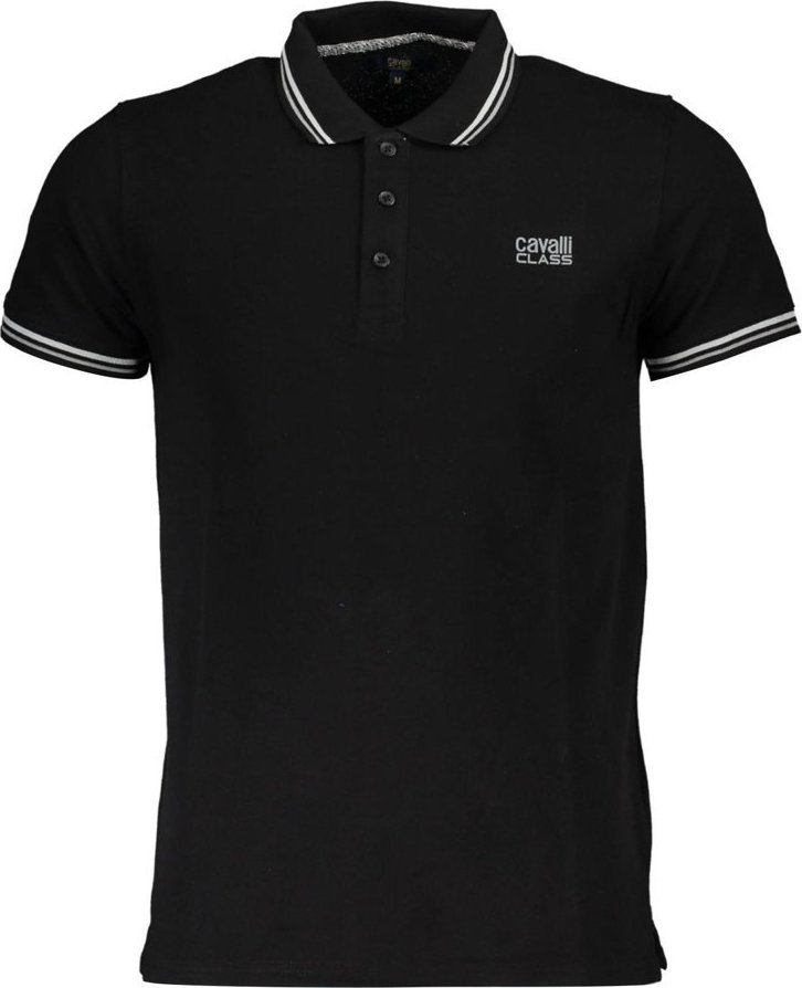 Cavalli Class KOSZULKA POLO CAVALLI CLASS KRÓTKI RĘKAW MĘSKA CZARNA M