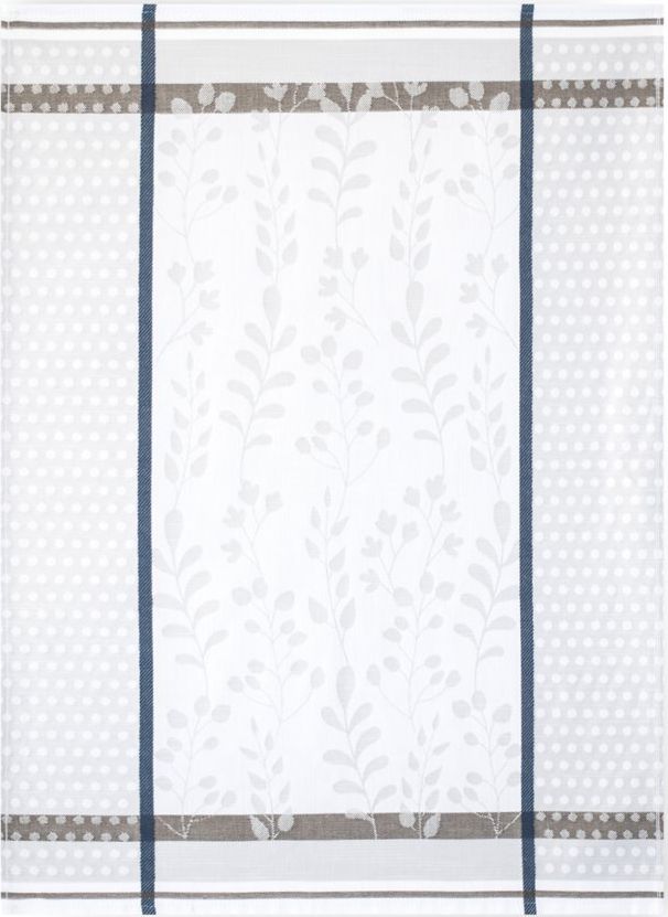 Zwoltex Ściereczka kuchenna bawełna egipska 50x70 Flora szara Zwoltex