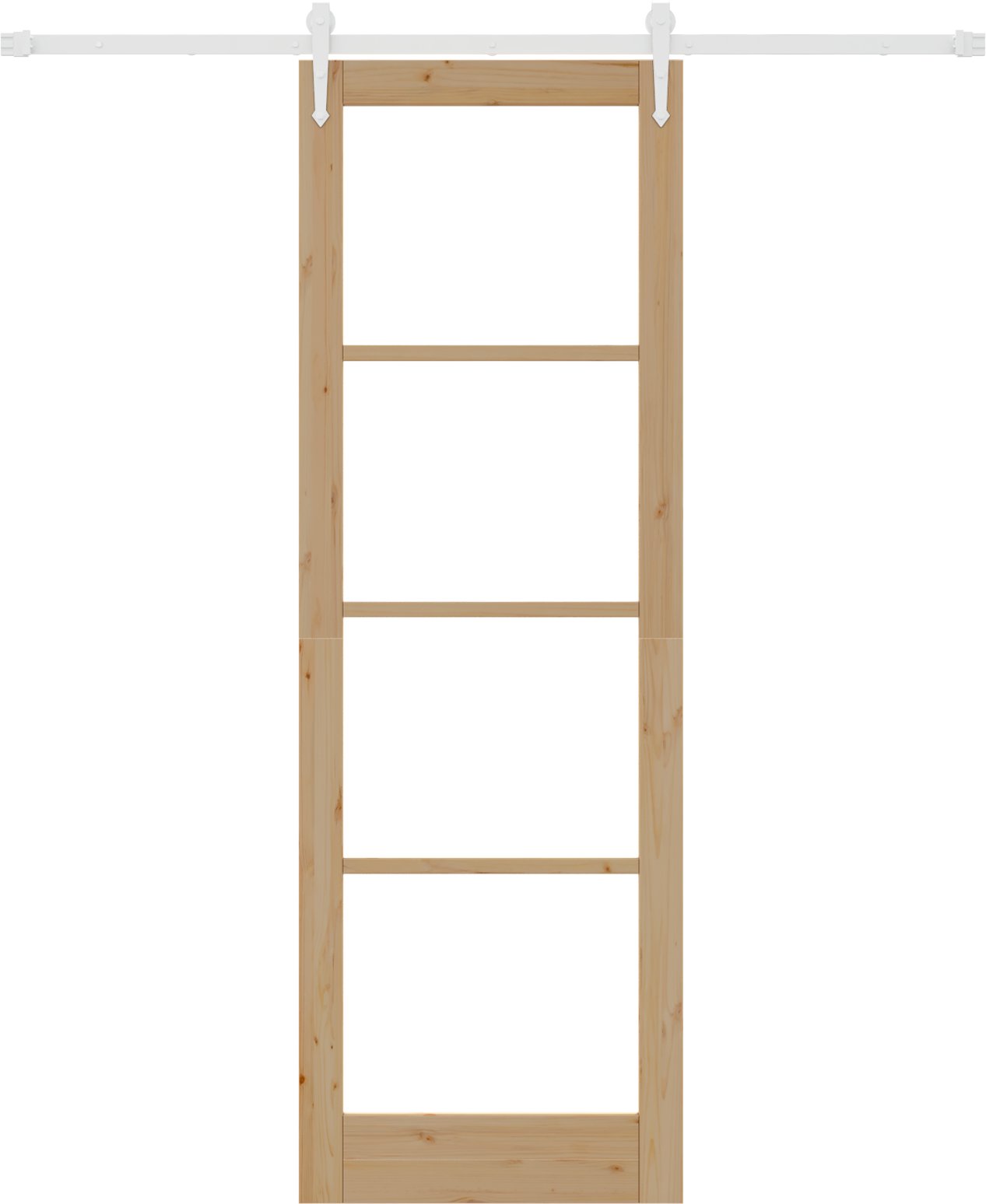 Drzwi przesuwny vidaXL z zestawem akcesoriów 78x232 cm z litego drewna sosnowego, WEWNĘTRZNE drzwi vidaXL z szybą 'ORKDAL'78x232x4 cm z litego drewna